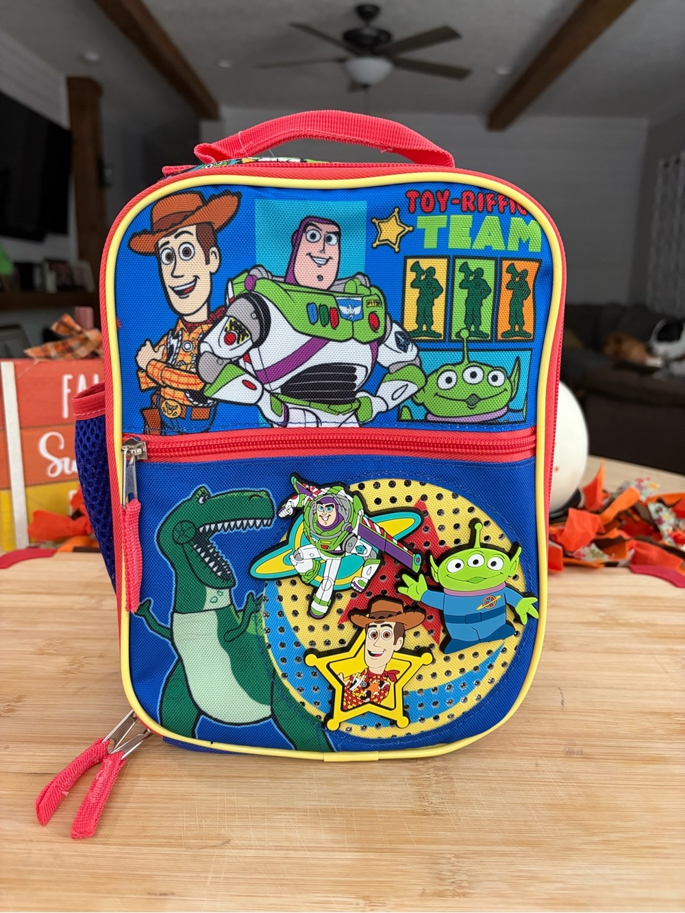 Disney Toy Story Blue Lunch Bag with Red and Yellow Trim